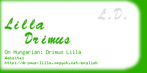 lilla drimus business card